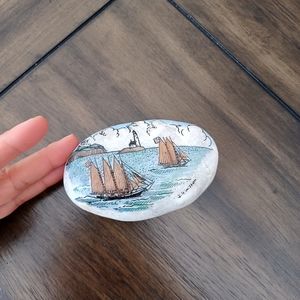 Painted Rock signed J.H.Wilson